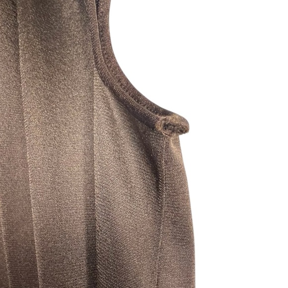 Vintage 70's Kayser Nightgown Slip Dress Eyelet Trimmed Brown Made in USA - Picture 4 of 7